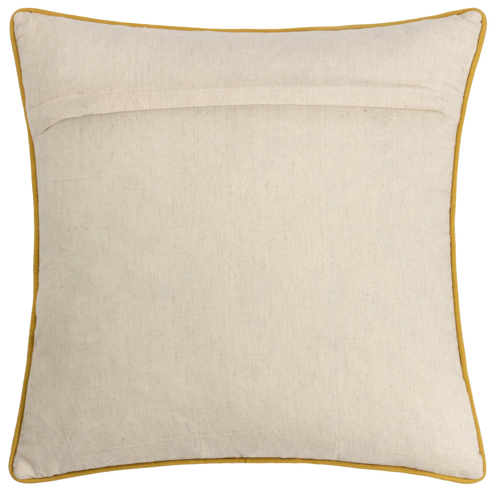 Margo Embroidered Piped Cushion Latte