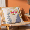 furn. Margo Embroidered Piped Cushion Cover in Latte