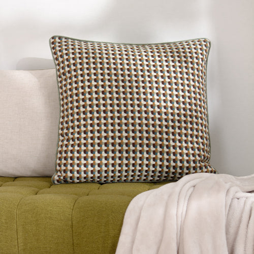 Geometric Green Cushions - Marttel  Cushion Cover Olive furn.