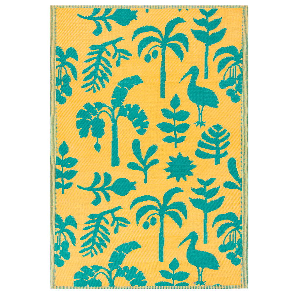 Marula Outdoor Rug Yellow/Teal