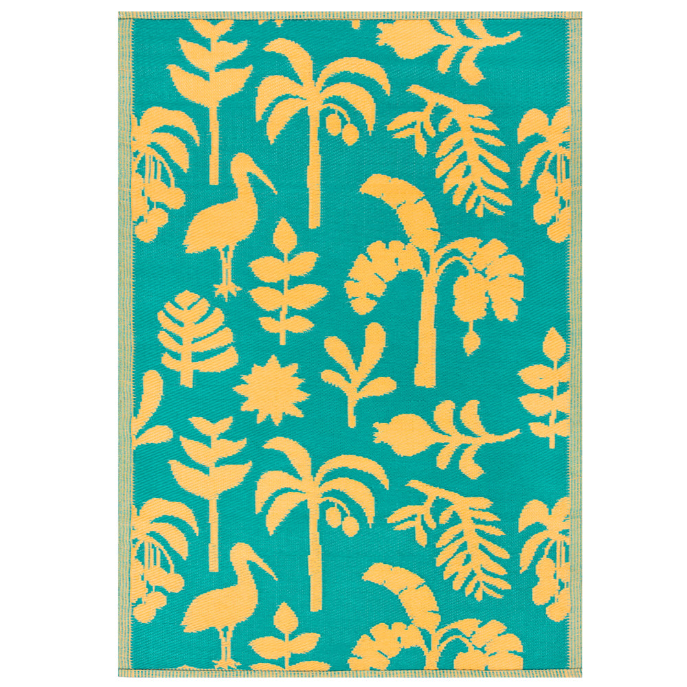 Marula Outdoor Rug Yellow/Teal