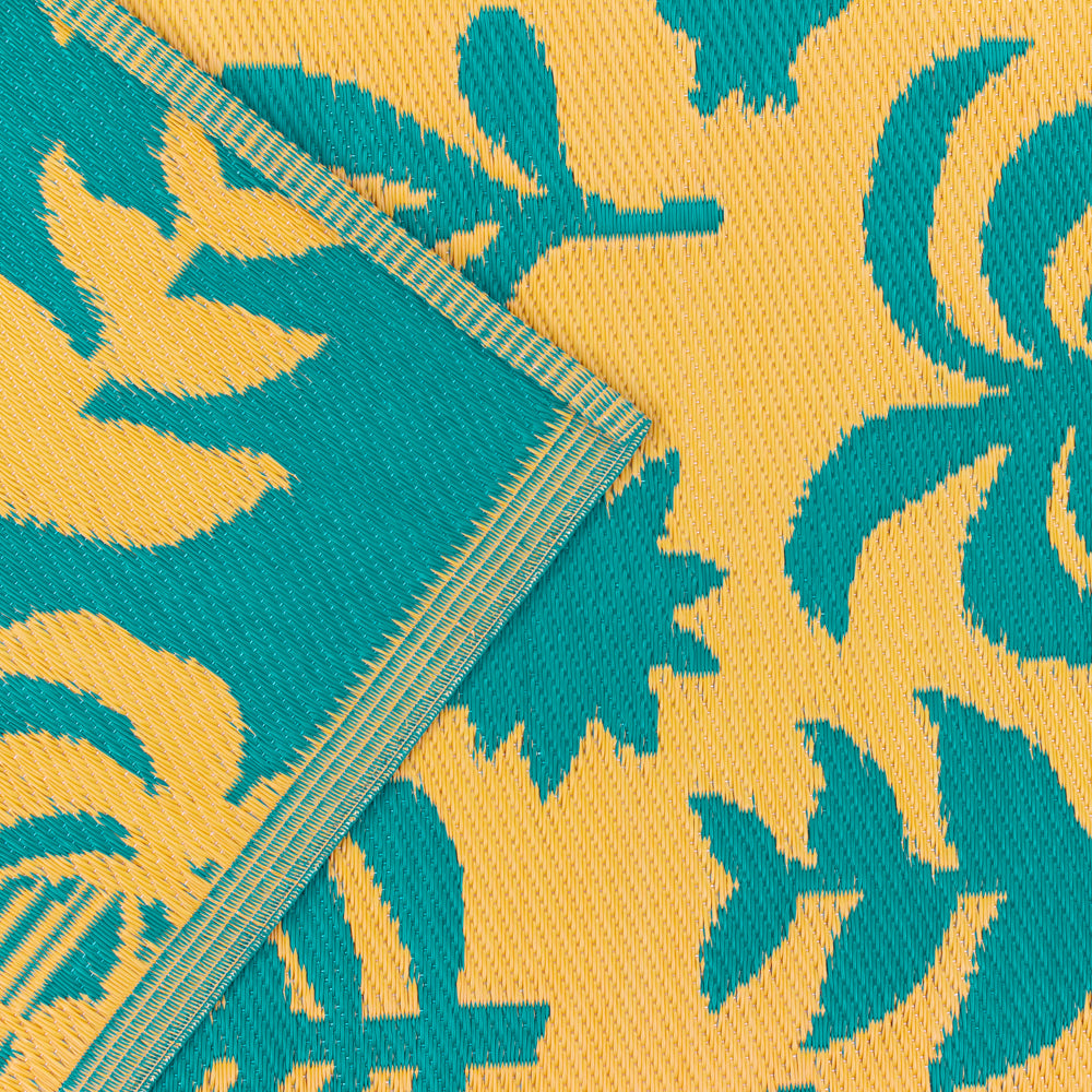 Marula Outdoor Rug Yellow/Teal