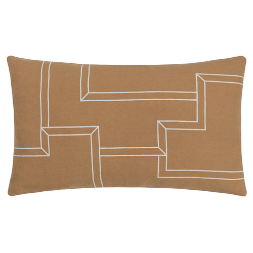 Geometric Brown Cushions - Marzena Geometric Cushion Cover Toffee HÖEM