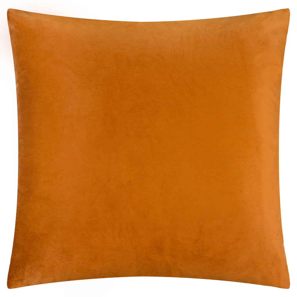 Metro Blocks Velvet Jacquard Cushion Ginger