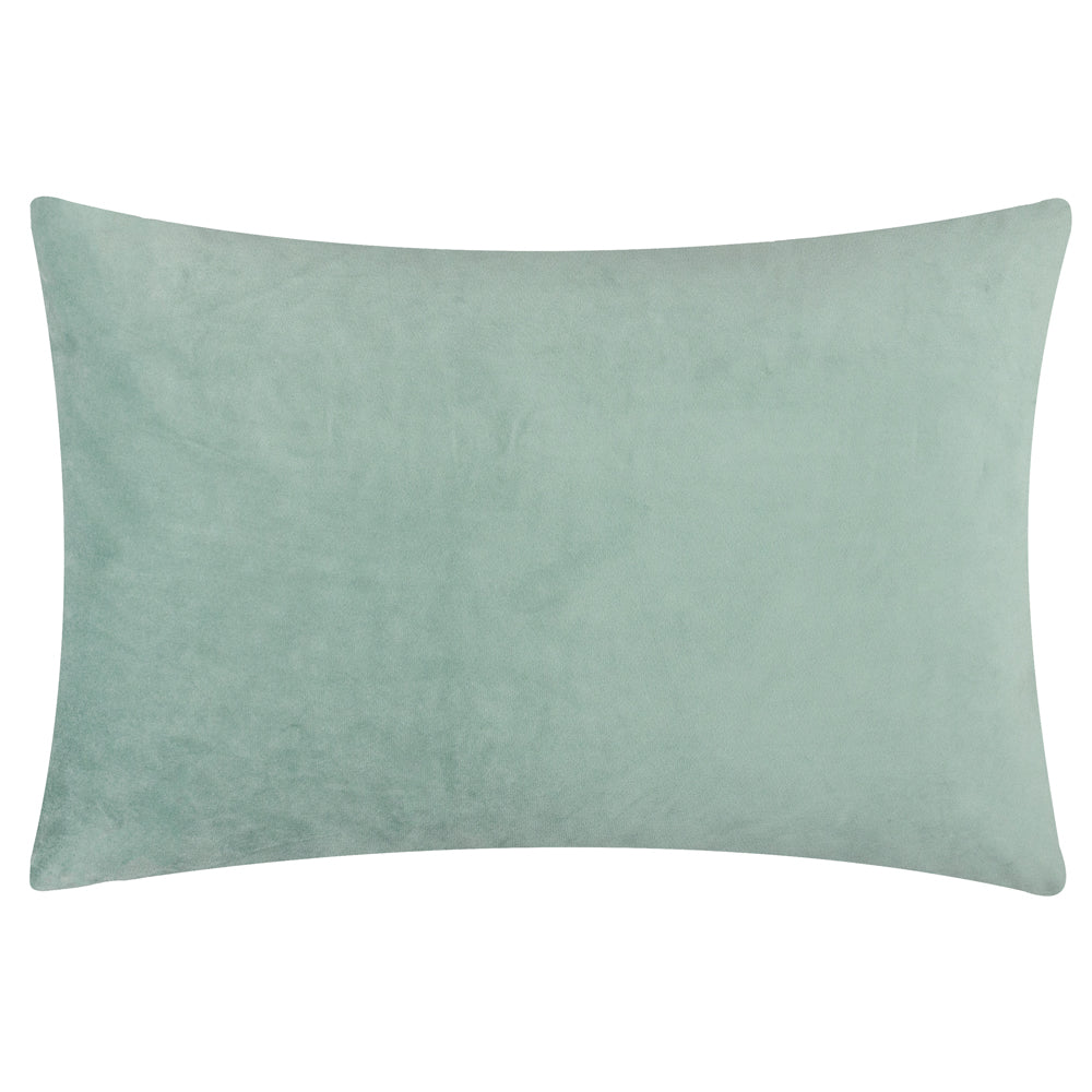 Metro Diamond Velvet Cushion Green