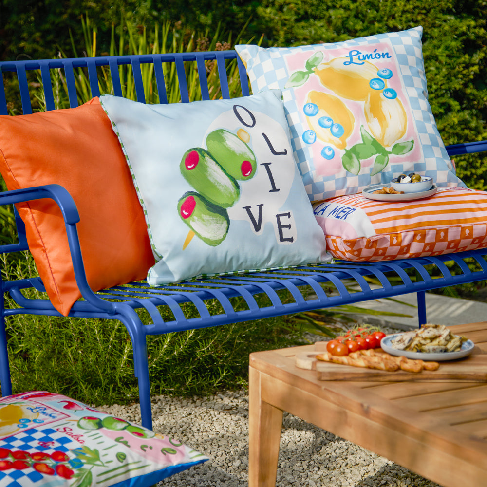 Mediterranean Limon Outdoor Cushion Sky Blue