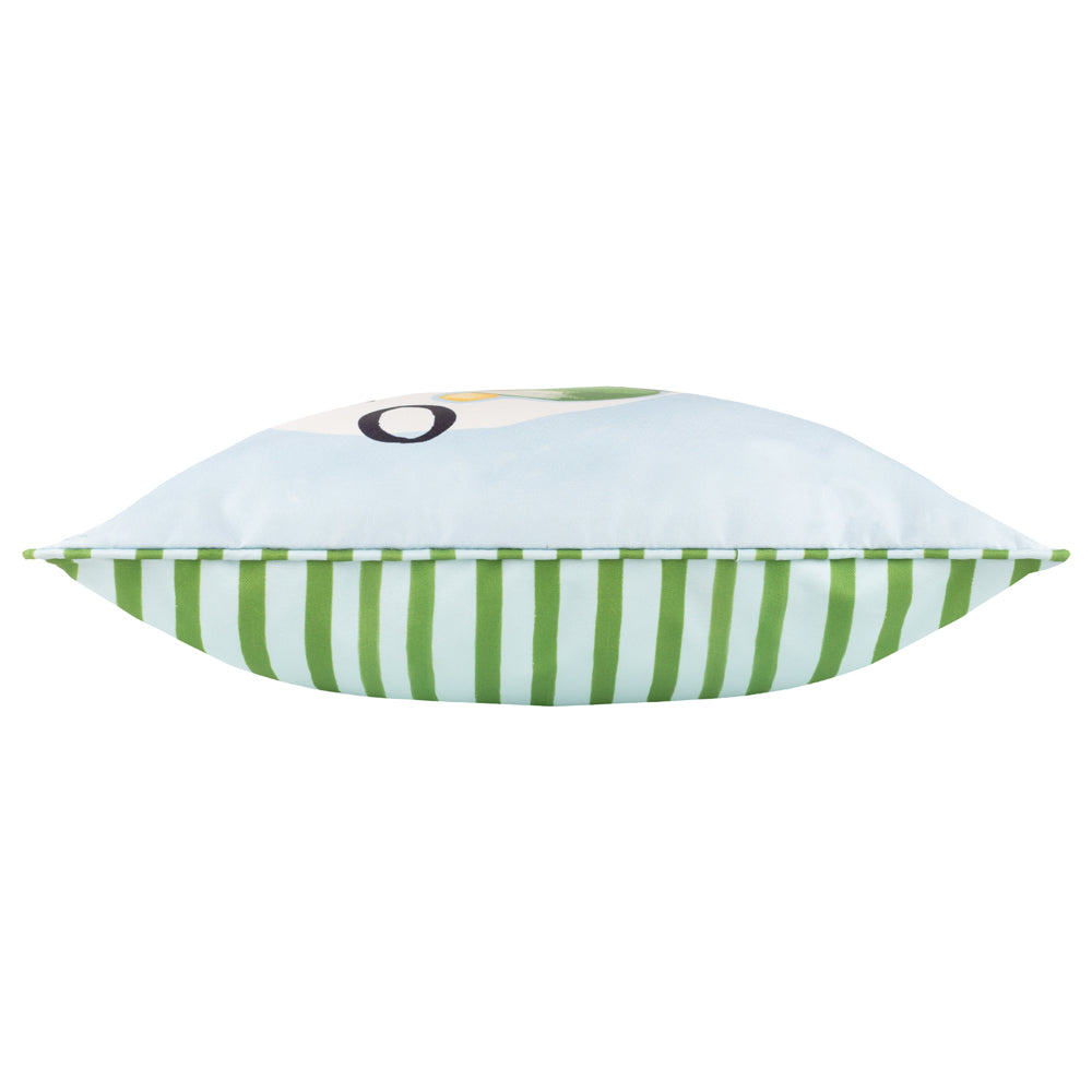 Mediterranean Olive Outdoor Cushion Olive/Blue