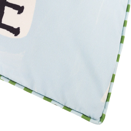 Mediterranean Olive Outdoor Cushion Olive/Blue