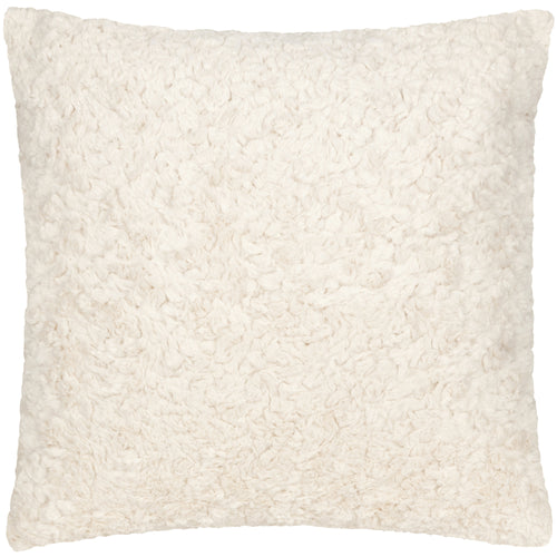 Plain White Cushions - Megeve Faux Fur Cushion Cover Ecru furn.