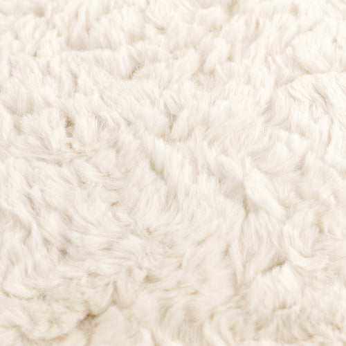 Plain White Cushions - Megeve Faux Fur Cushion Cover Ecru furn.