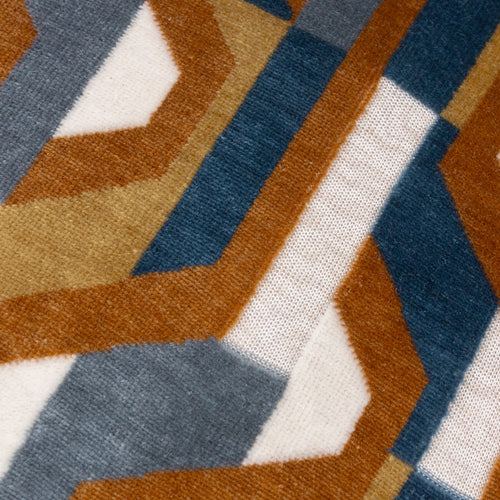 Metro Prism Velvet Cushion Ginger