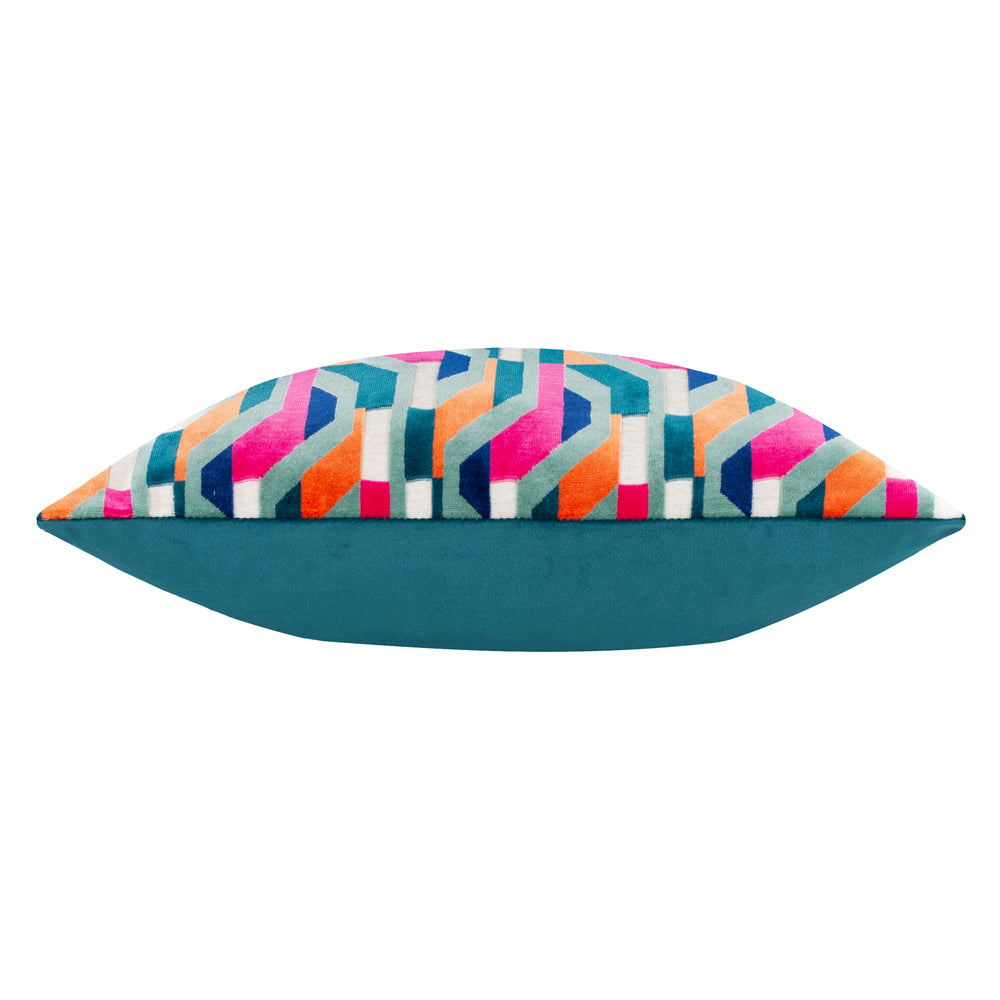 Metro Prism Velvet Cushion Multicolour
