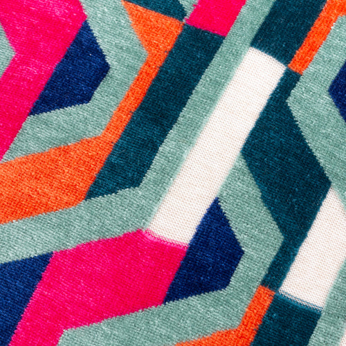 Metro Prism Velvet Cushion Multicolour