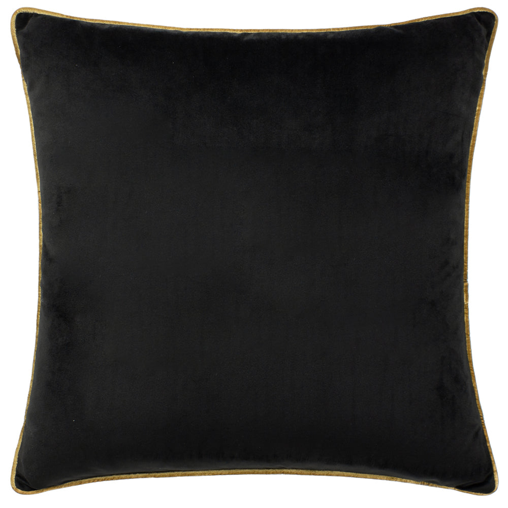 Meridian Velvet Cushion Black/Gold