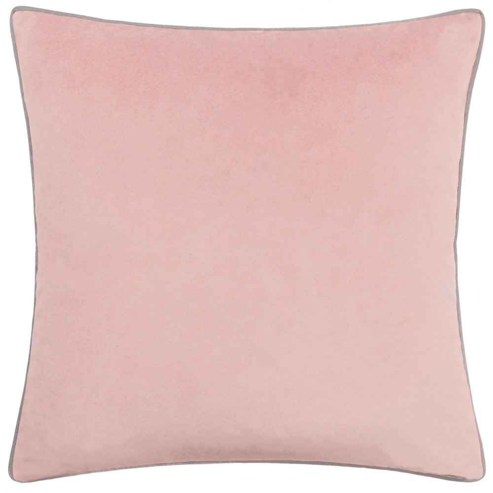 Meridian Velvet Cushion Blush/Grey