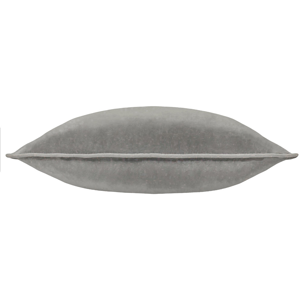 Meridian Velvet Cushion Charcoal/Dove