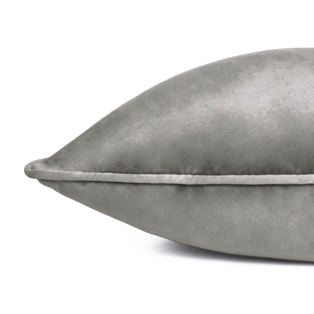 Meridian Velvet Cushion Charcoal/Dove