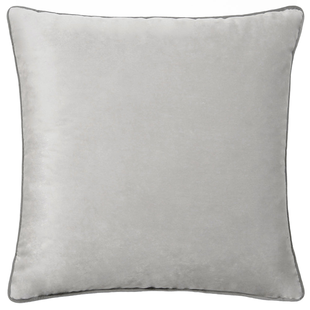 Meridian Velvet Cushion Dove/Charcoal