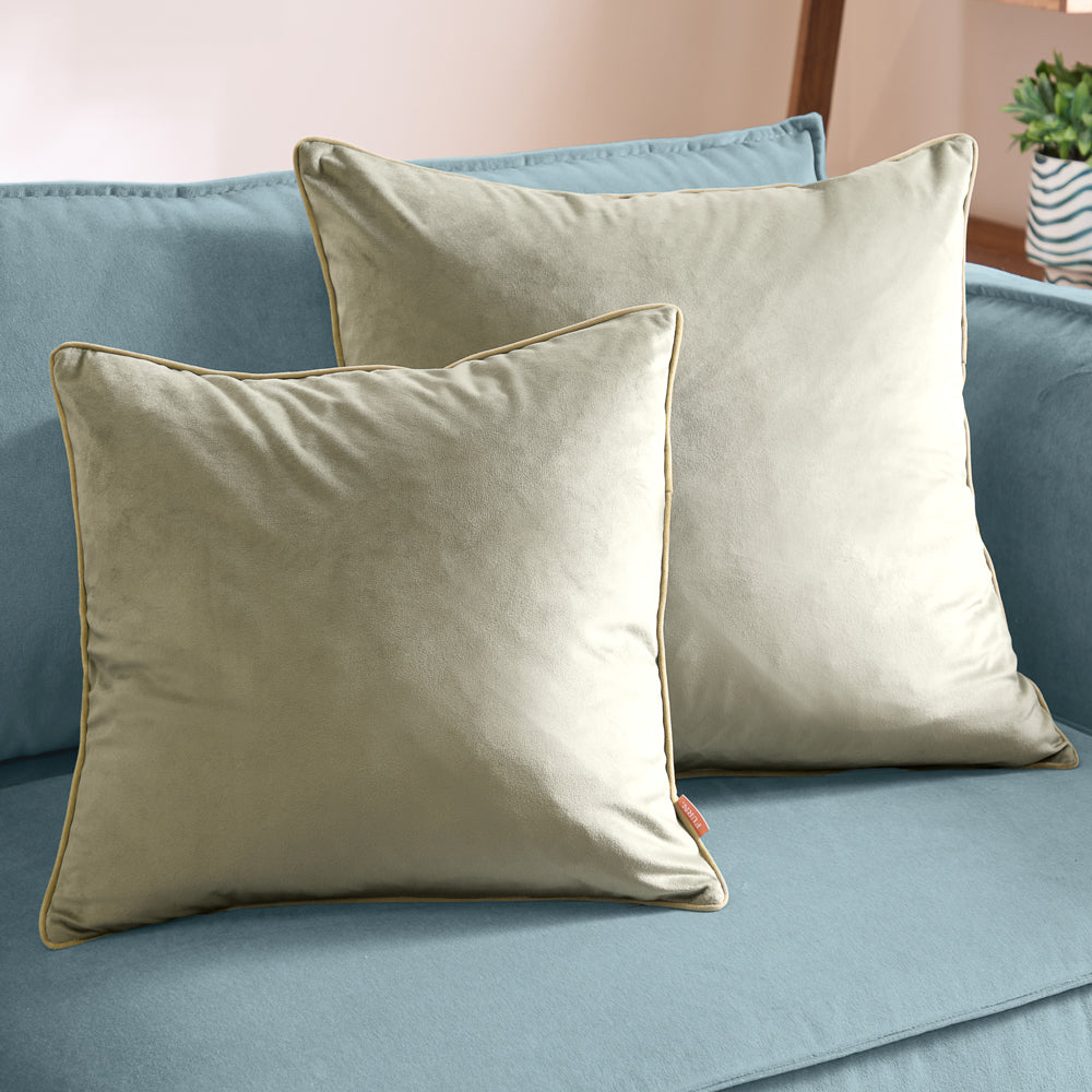 Meridian Velvet Cushion Green/Sage