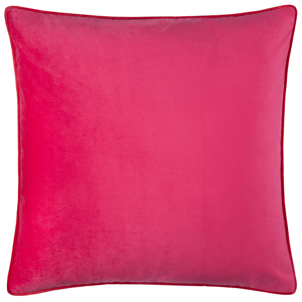 Meridian Velvet Cushion Hot Pink/Red