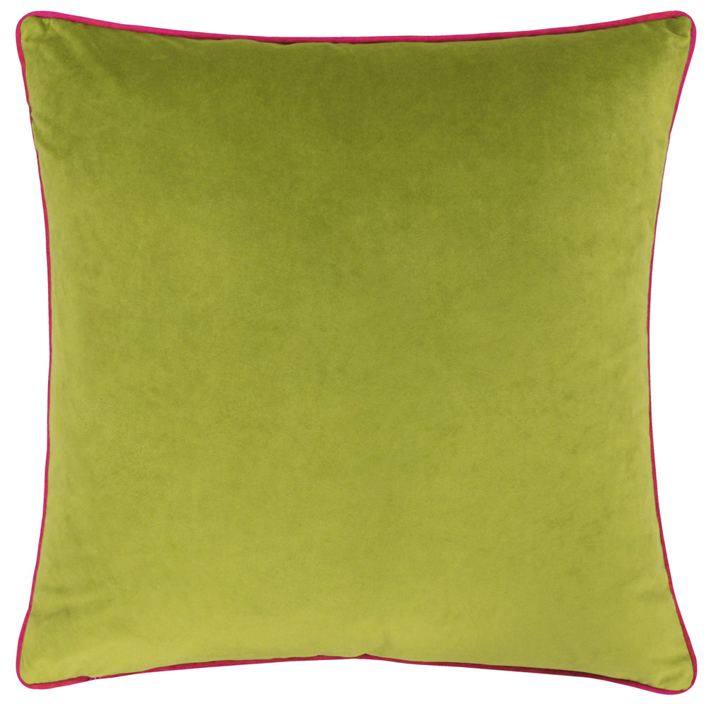 Meridian Velvet Cushion Lime/Hot Pink