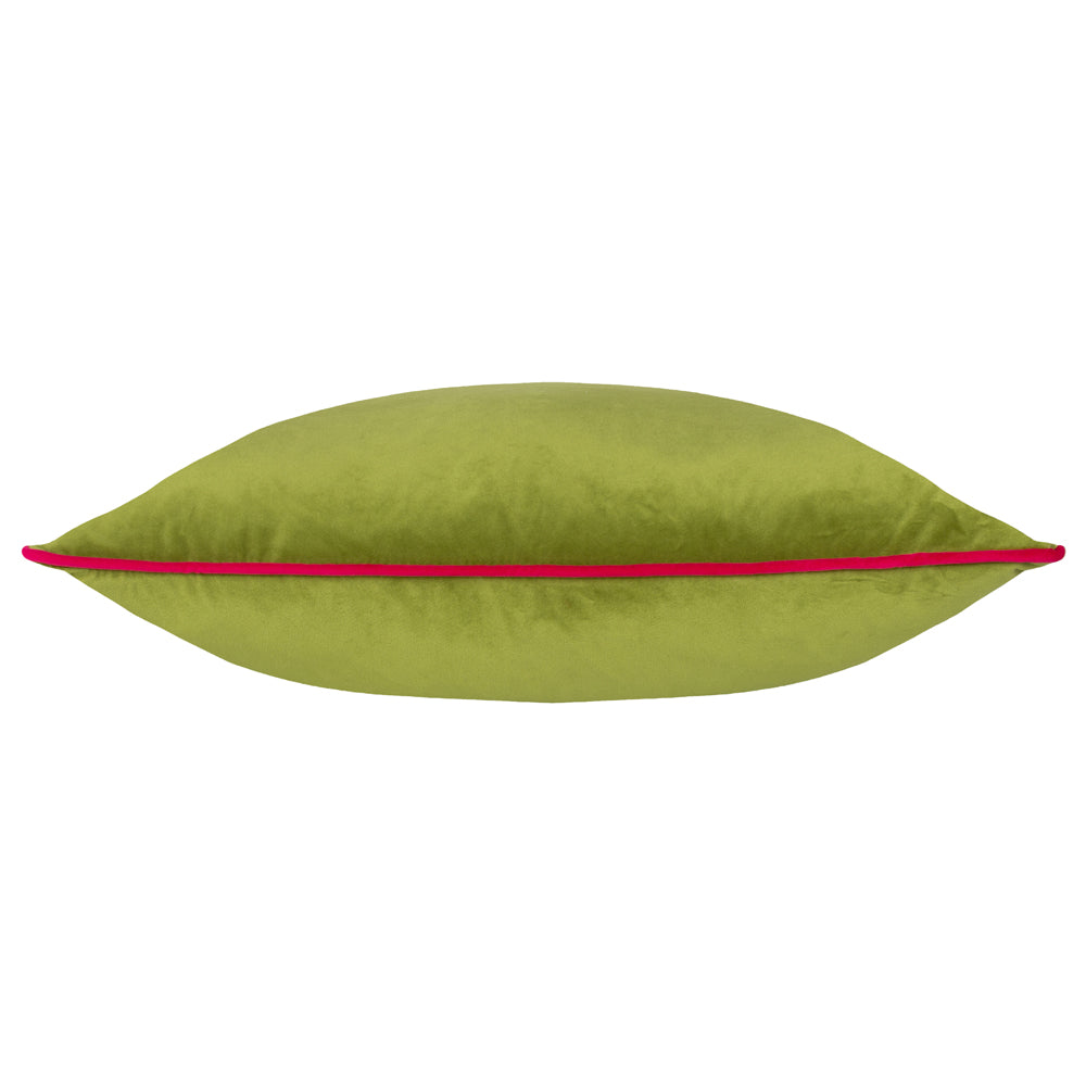 Meridian Velvet Cushion Lime/Hot Pink