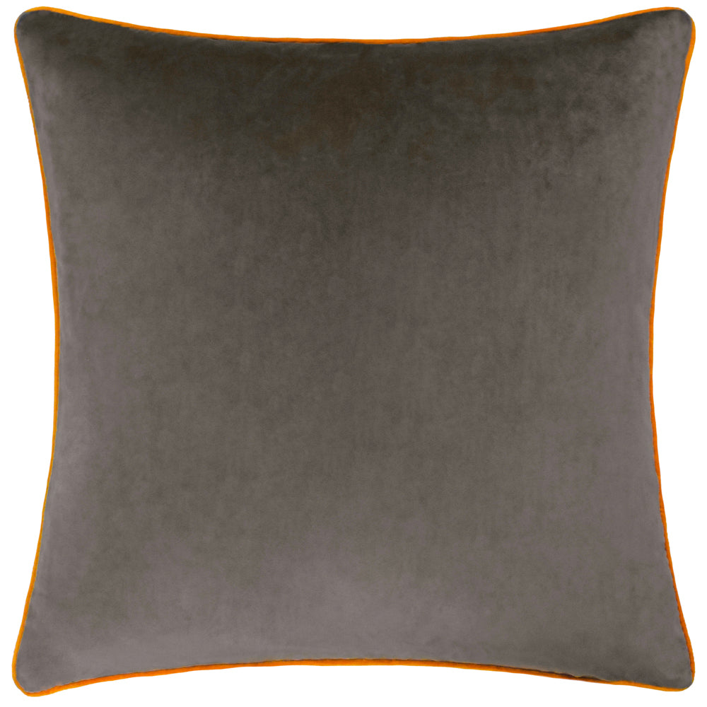Meridian Velvet Cushion Mocha/Pumpkin