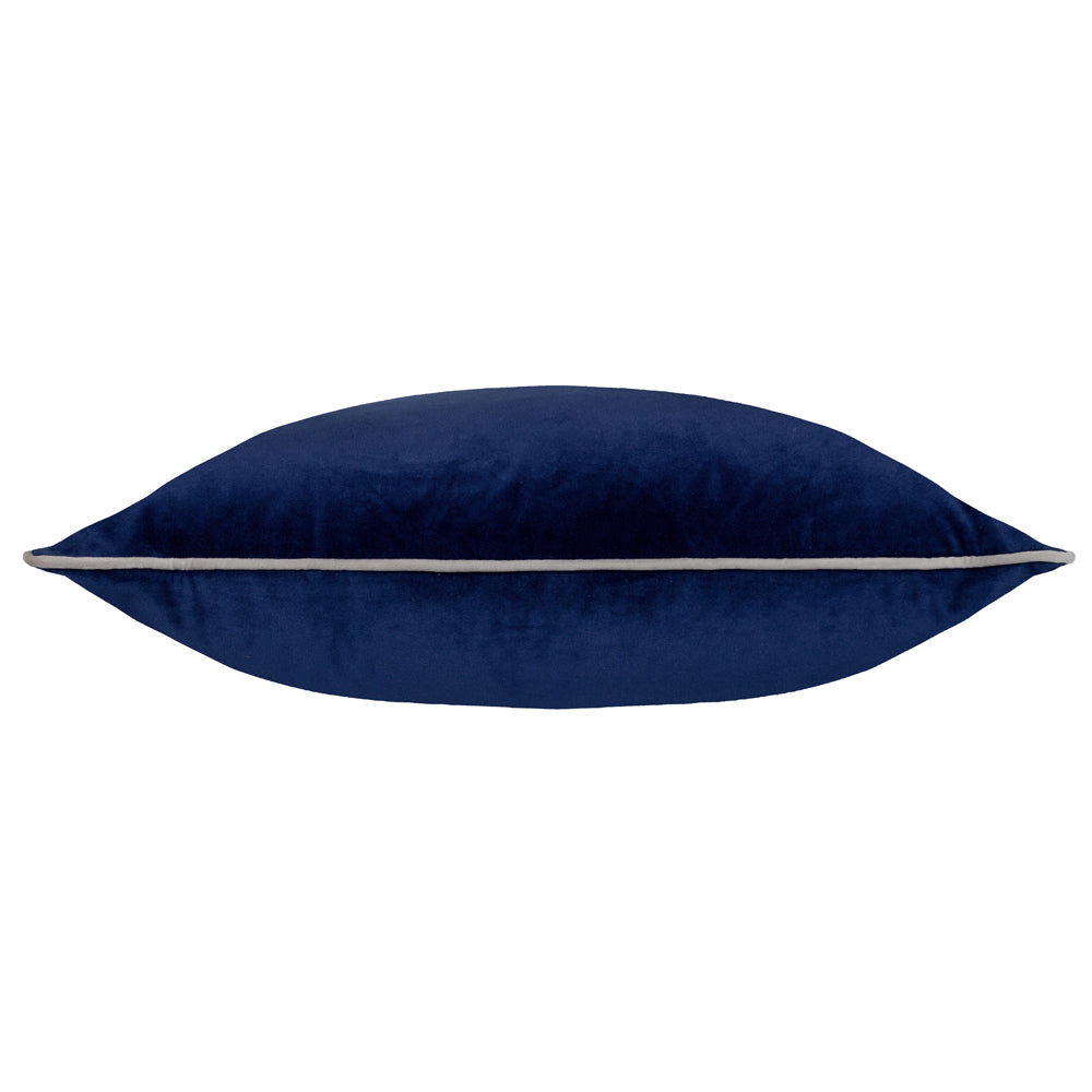 Meridian Velvet Cushion Navy/Silver
