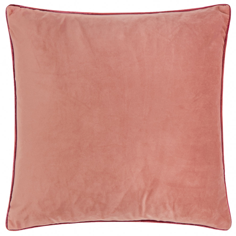 Plain Pink Cushions - Meridian Velvet Cushion Cover Slipper/Burgundy Furn
