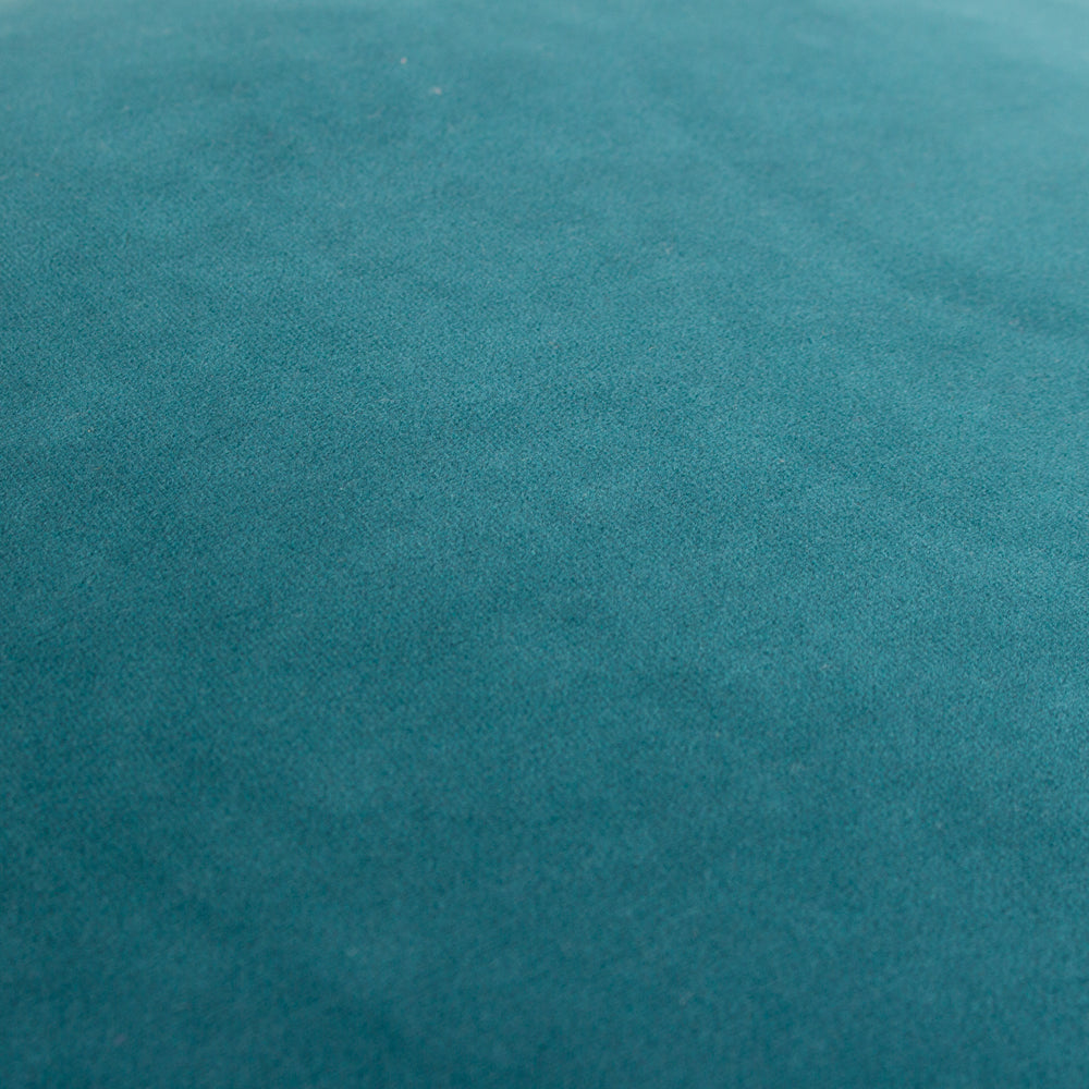 Meridian Velvet Cushion Teal/Blush