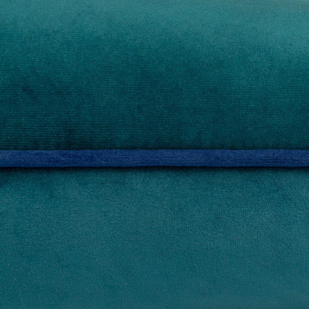 Meridian Velvet Cushion Teal/Navy