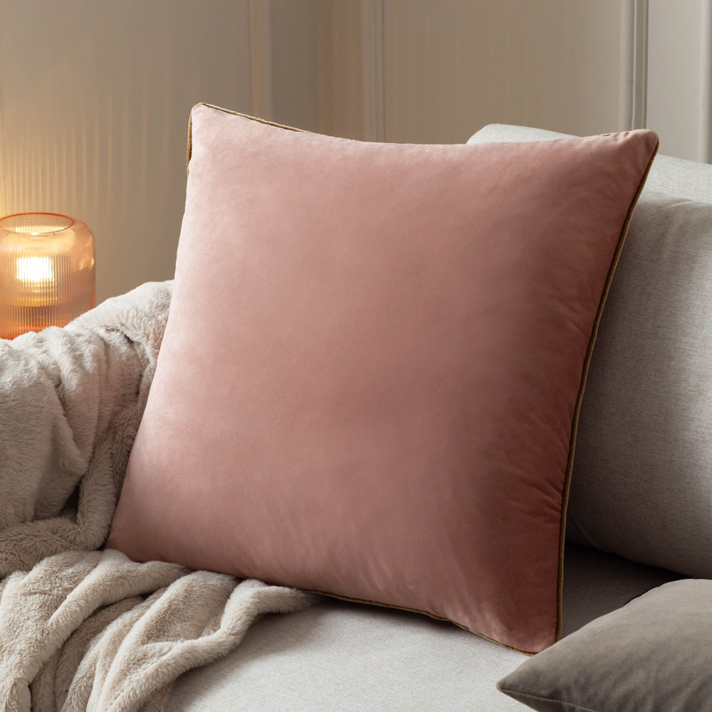 Pink gold cushion hotsell