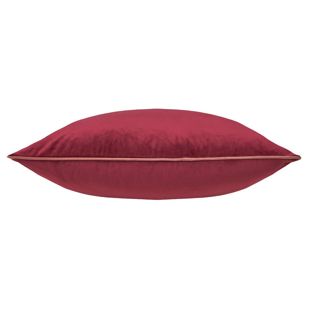Meridian Velvet Cushion Burgundy/Slipper