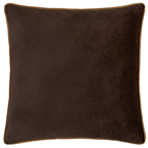 Meridian Velvet Cushion Chocolate/Caramel