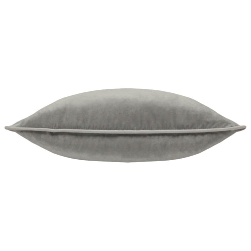 Plain Grey Cushions - Meridian Velvet Cushion Cover Charcoal/Dove Paoletti