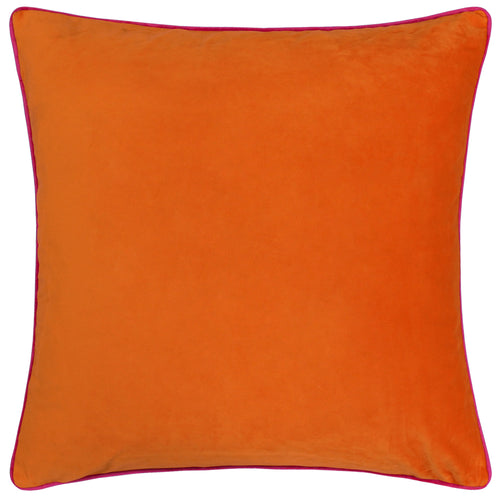 Paoletti Meridian Velvet Cushion Cover in Clementine/Hot Pink