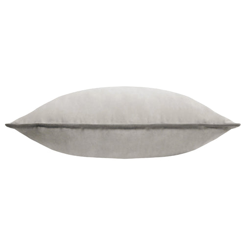 Plain Grey Cushions - Meridian Velvet Cushion Cover Dove/Charcoal Paoletti