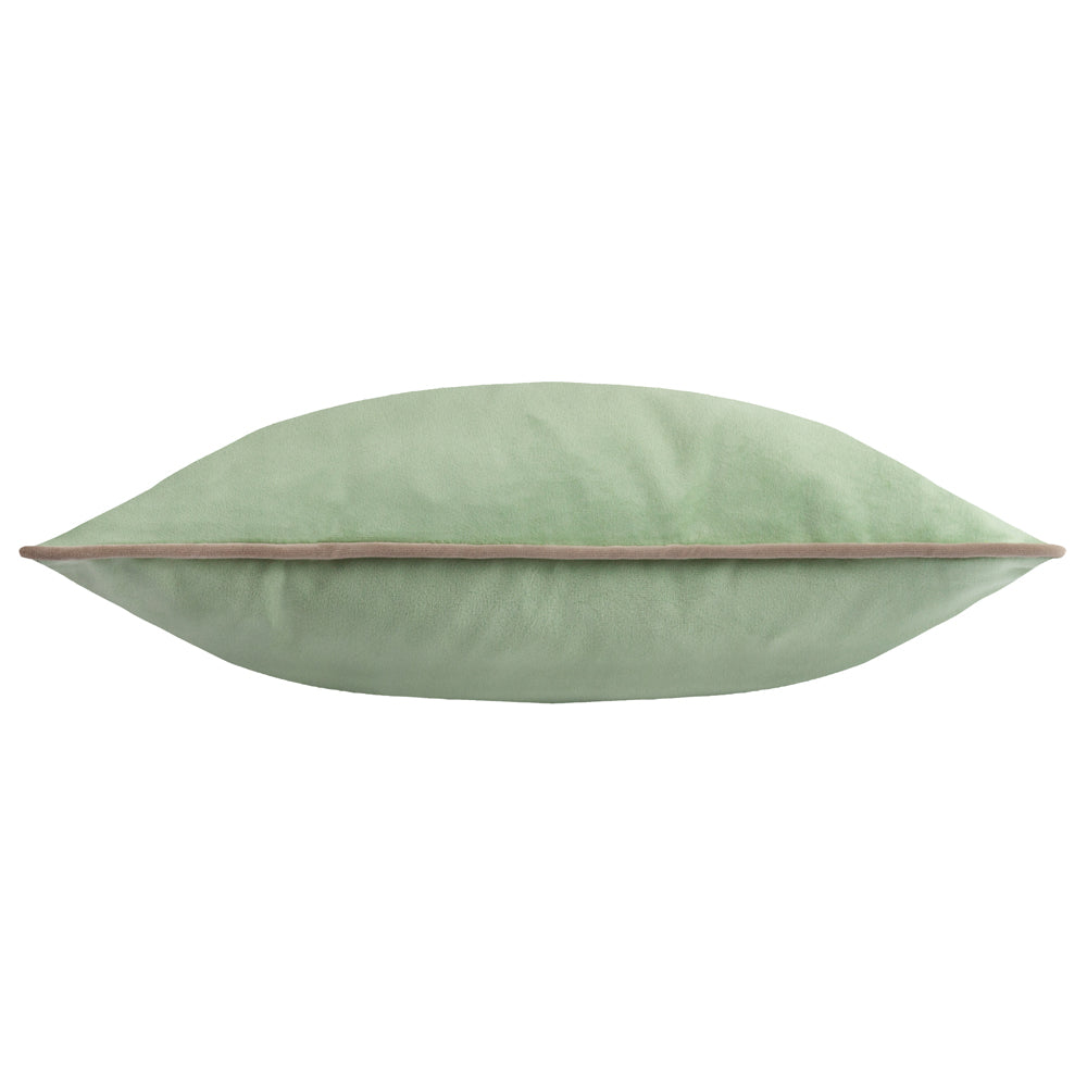 Meridian Velvet Cushion Eucalyptus/Natural