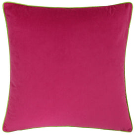Paoletti Meridian Velvet Cushion Cover in Hot Pink/Lime