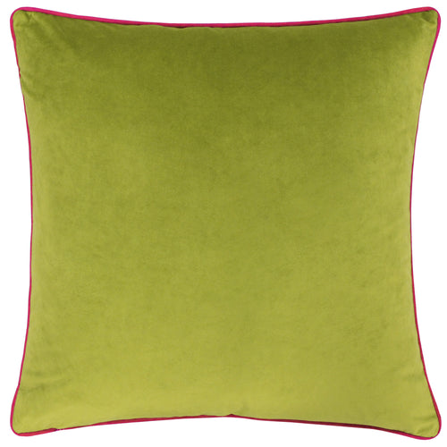 Paoletti Meridian Velvet Cushion Cover in Lime/Hot Pink
