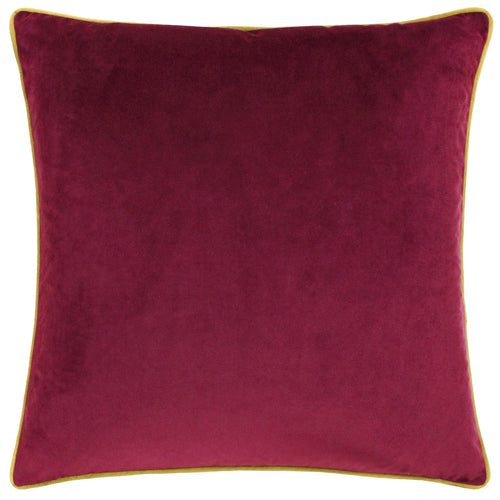 Plain Red Cushions - Meridian Velvet Cushion Cover Maroon/Moss Paoletti