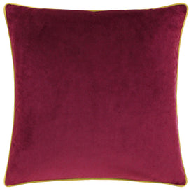 Paoletti Meridian Velvet Cushion Cover in Maroon/Moss