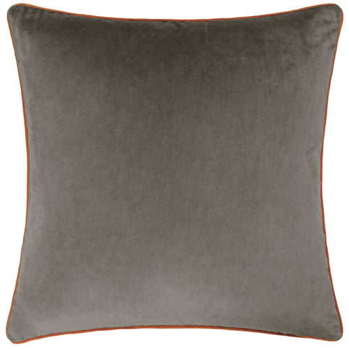 Plain Brown Cushions - Meridian Velvet Cushion Cover Mocha/Pumpkin Paoletti