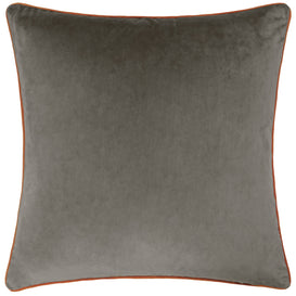 Paoletti Meridian Velvet Cushion Cover in Mocha/Pumpkin