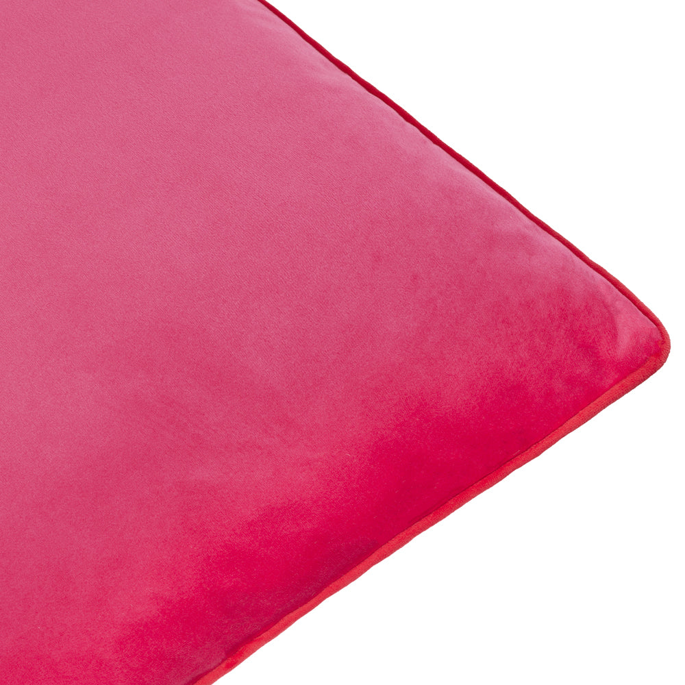 Meridian Velvet Cushion Hot Pink/Red