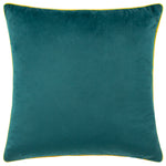 Paoletti Meridian Velvet Cushion Cover in Teal/Cylon