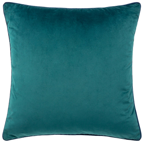 Plain Blue Cushions - Meridian Velvet Cushion Cover Teal/Navy Paoletti