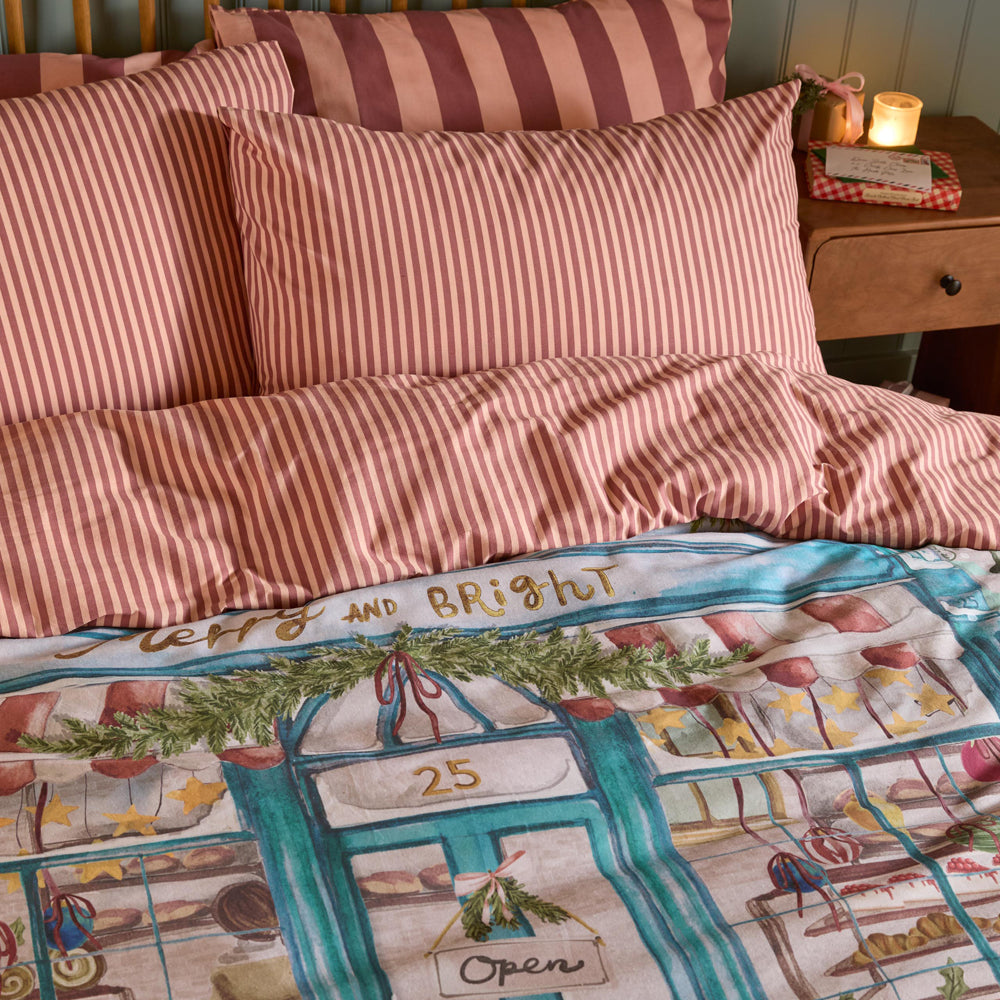 Merry & Bright Reversible Christmas Duvet Cover Set Multicolour
