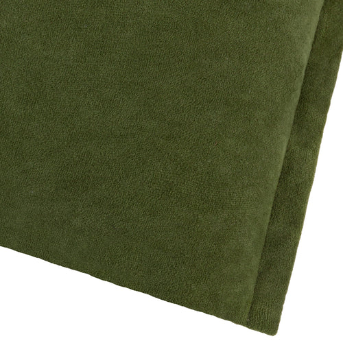 Plain Green Cushions - Merton Rectangular Velvet Cushion Cover Olive Oil Yard