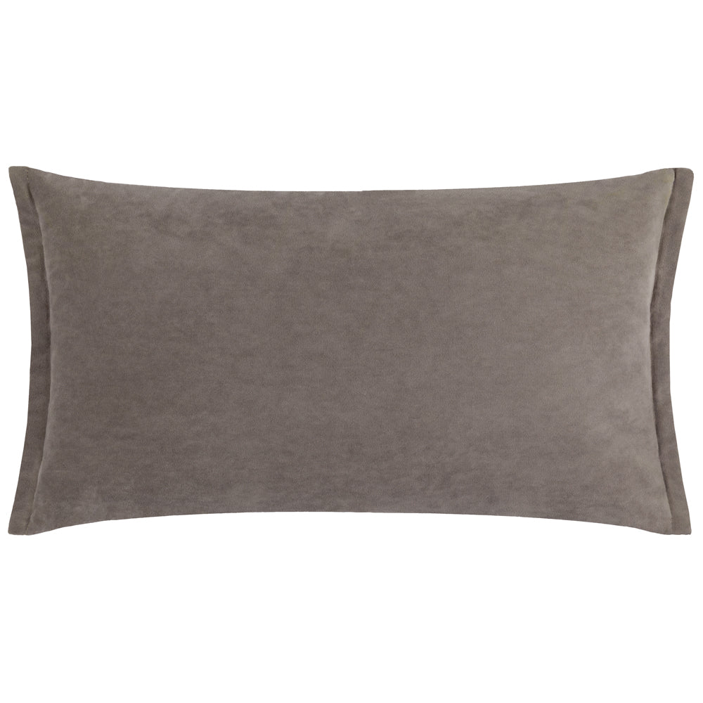 Merton Rectangular Velvet Cushion Taupe